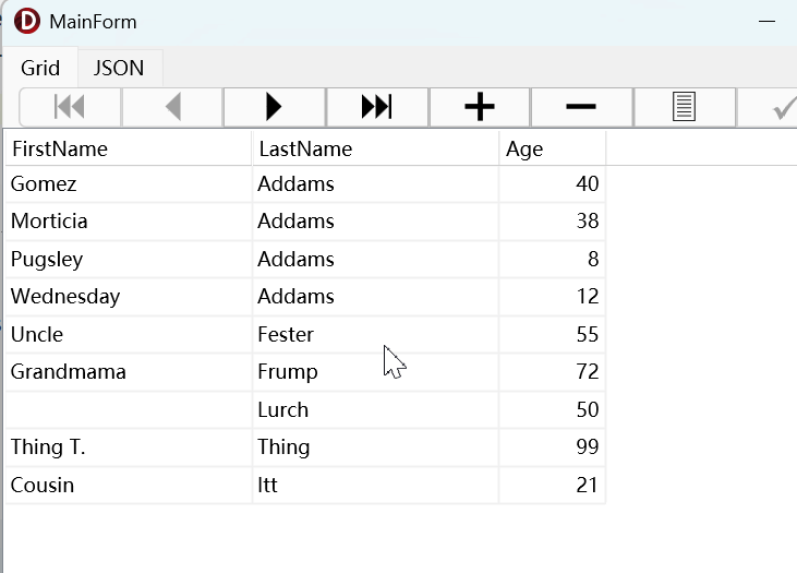 一步一步学习使用LiveBindings（7） 实现对JSON数据的绑定