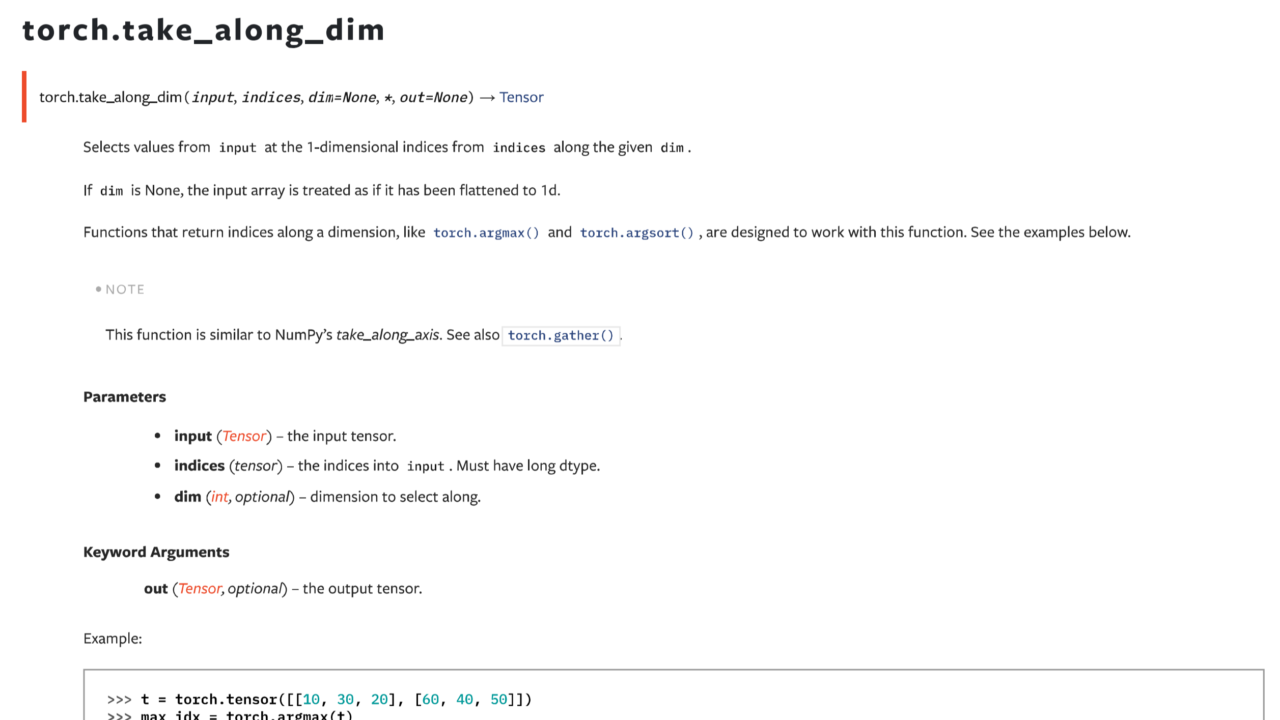 PyTorch中的take_along_dim