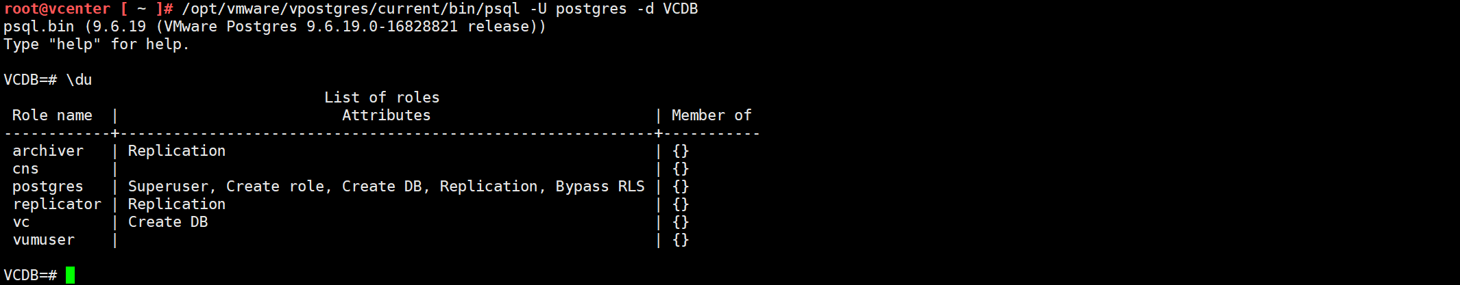 【VMware vCenter】連線和使用vCenter Server嵌入式vPostgres資料庫。