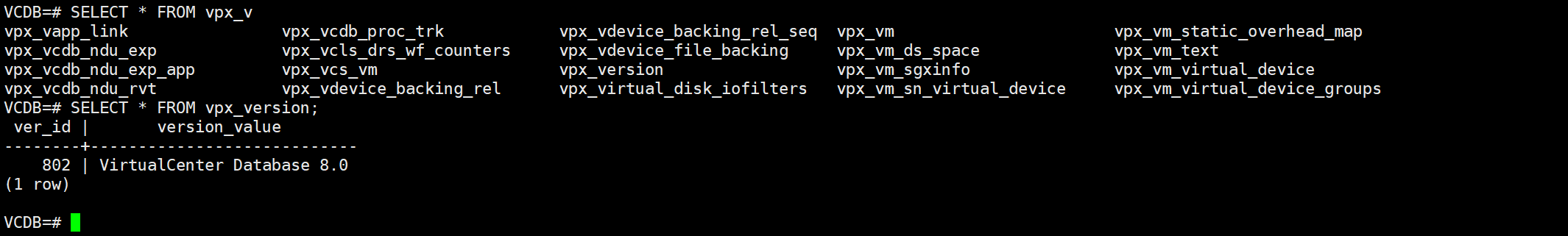 【VMware vCenter】連線和使用vCenter Server嵌入式vPostgres資料庫。