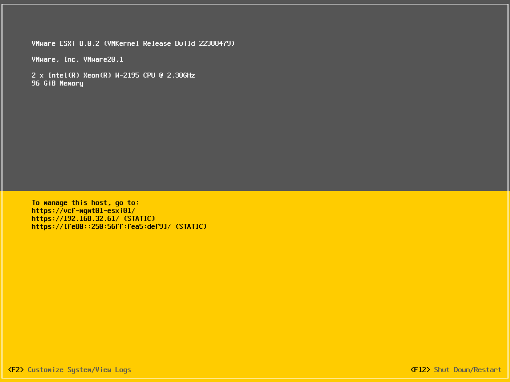 【VMware VCF】VMware Cloud Foundation Part 04：準備 ESXi 主機。