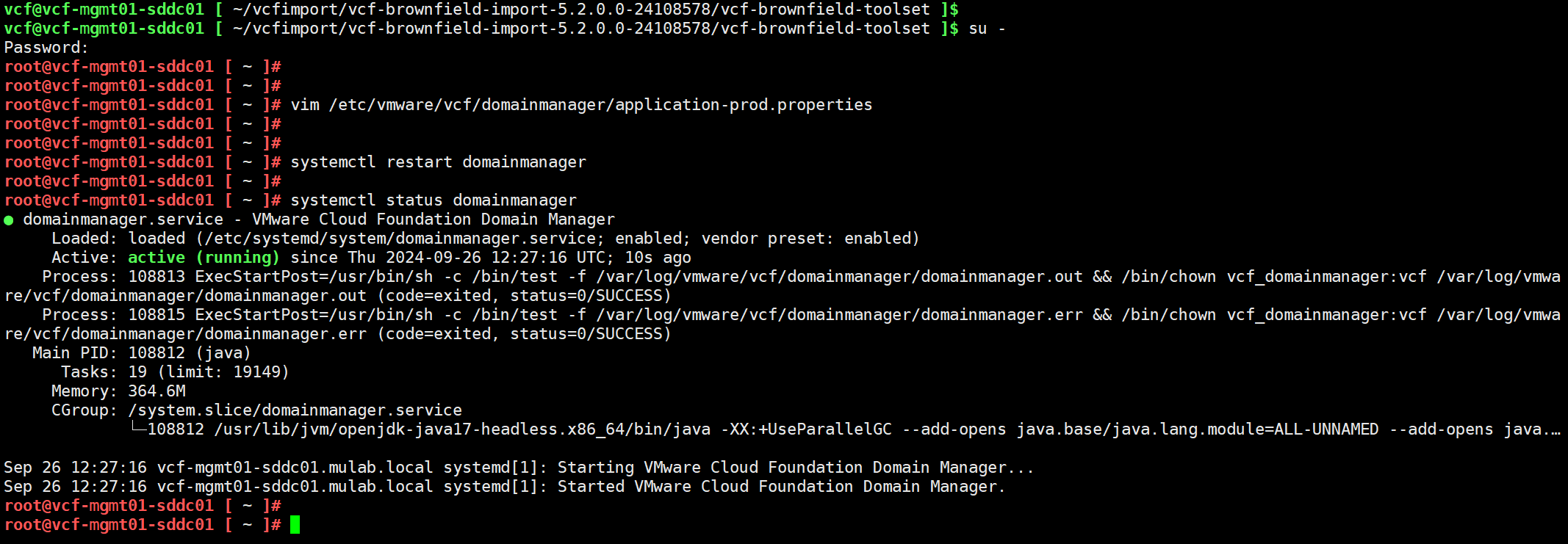 【VMware VCF】使用 VCF Import Tool 將現有 vSphere 環境匯入為 VI 域。