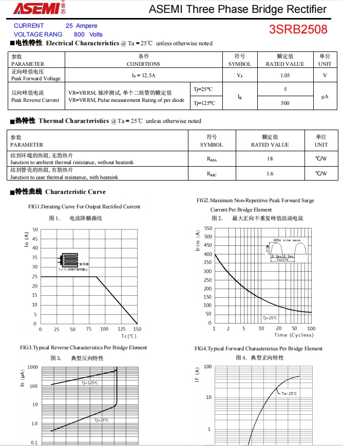 3SRB2508-ASEMI三相整流桥3SRB2508