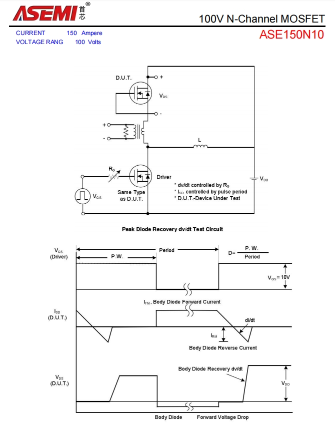 ASE150N10-ASEMI中低压MOS管ASE150N10
