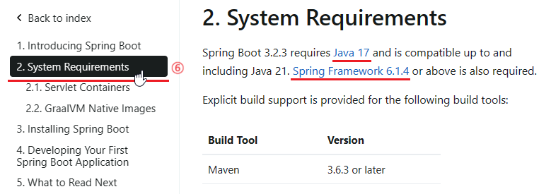 查看 System Requirement