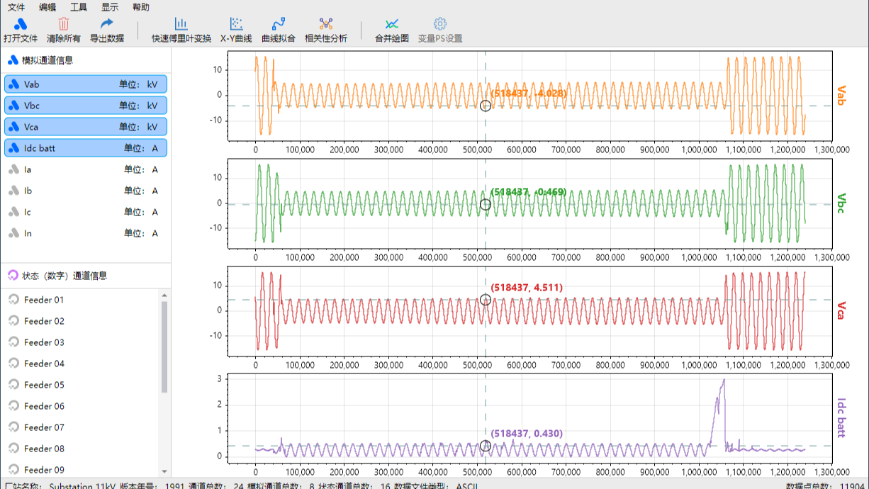 COMTRADE电力录波分析专业软件