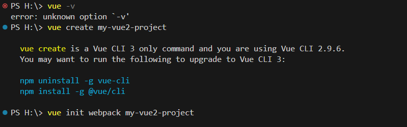 创建vue2项目执行npm install -g @vue/cli报错 no such file or directory, mkdir \\?