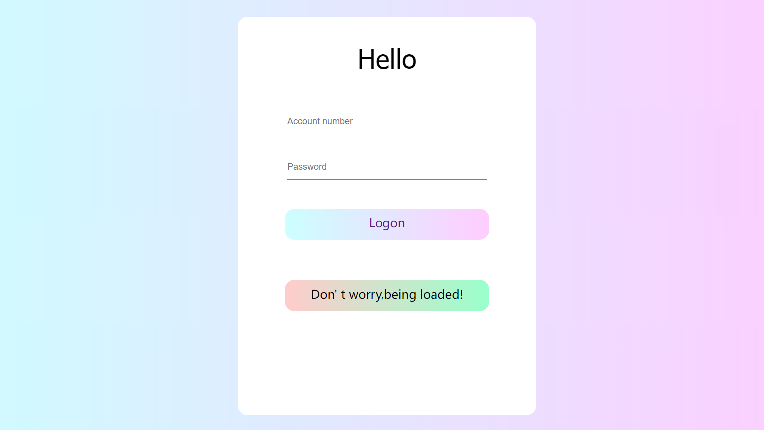 简单的网页登录页面