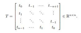 Toeplitz矩阵