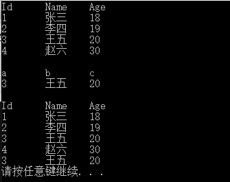 C# DataTable Merge() 合并DataTable