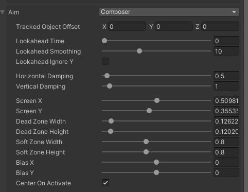 Cinemachine系列——AimComposer