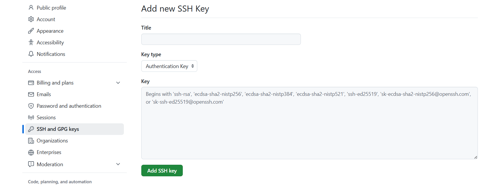 SSH and GPG keys