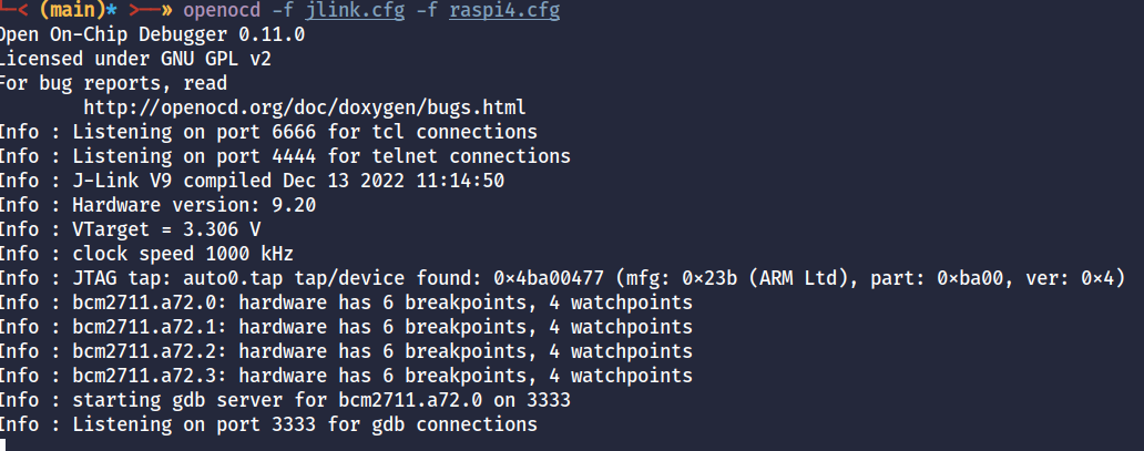 通过jlink连接树莓派4b搭建gdb调试环境