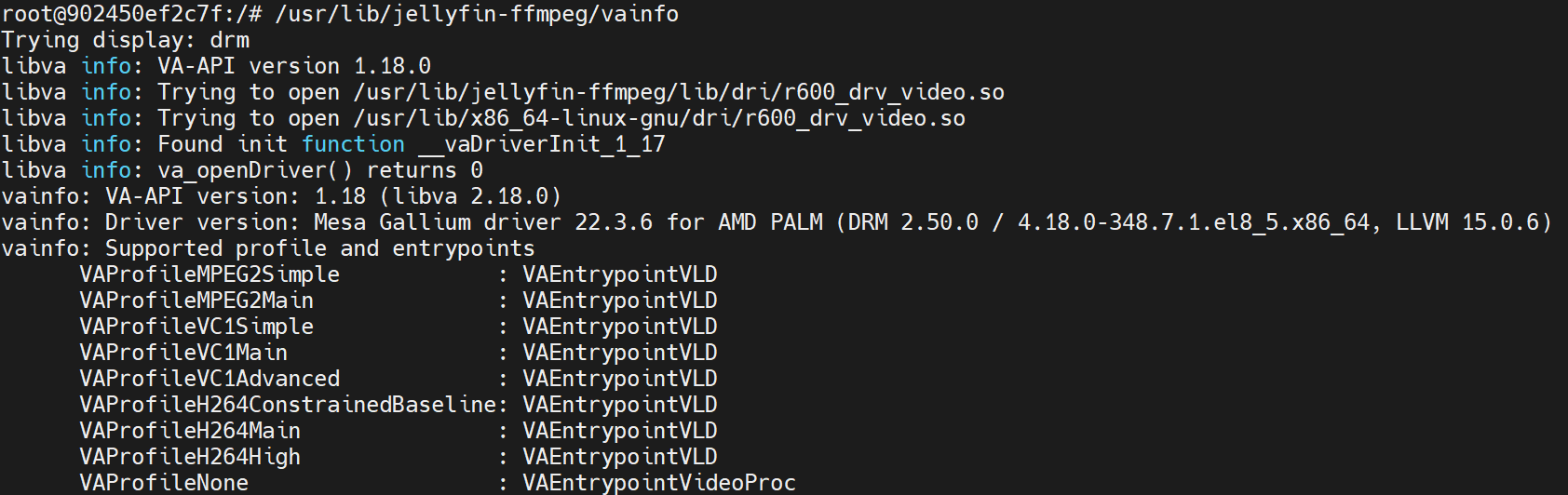 安装驱动后解码支持信息