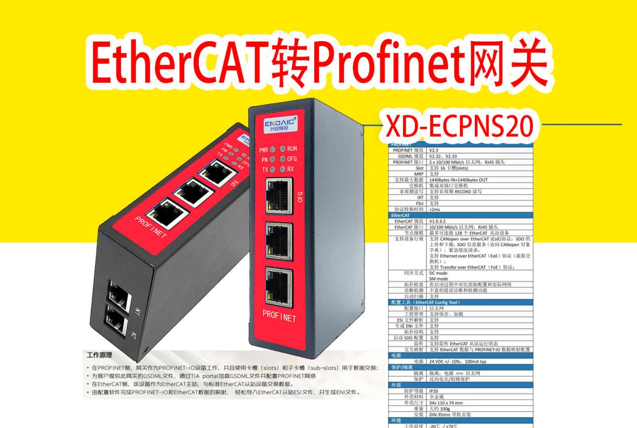 EtherCAT转Profinet网关 说明