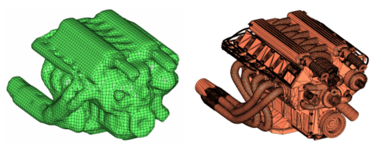 HyperWorks的shrink warp meshing