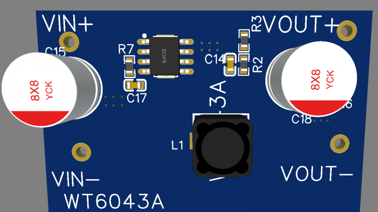 12V-36V转3V3.3V3A同步降压WT6043A