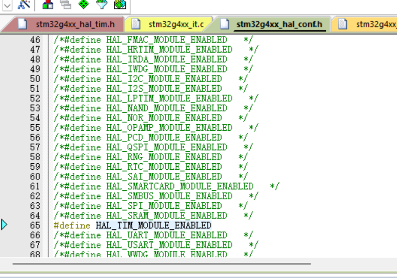 Error: L6218E: Undefined symbol HAL_TIM_IRQHandler (referred from stm32g4xx_it.o).