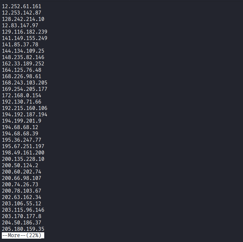 查看部分源IP地址