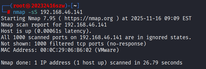 无法检测到开放端口