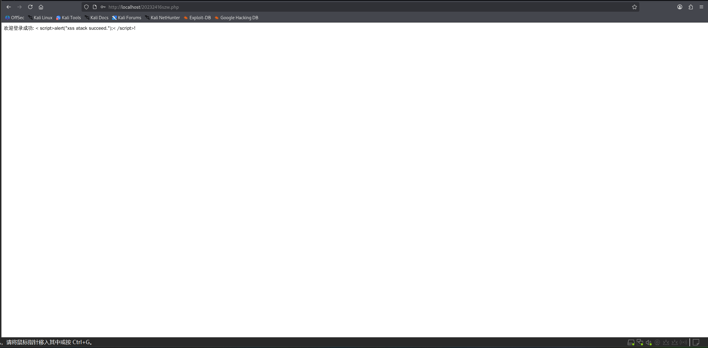 XSS攻击成功