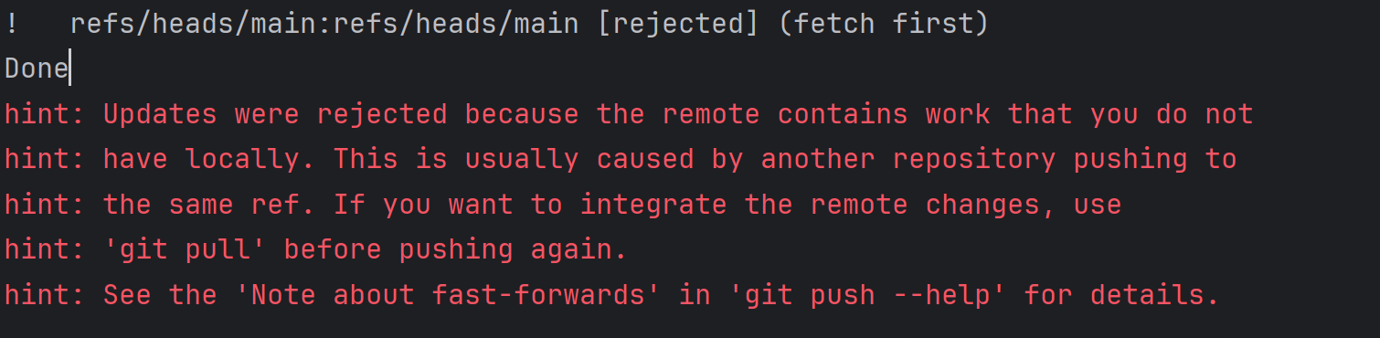 pycharm上传github问题：rejected