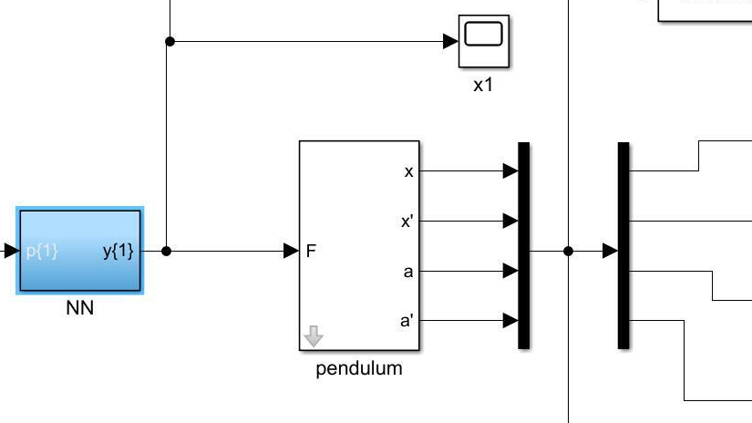 基于神经网络控制器的倒立摆控制系统simulink建模与仿真,对比模糊控制器