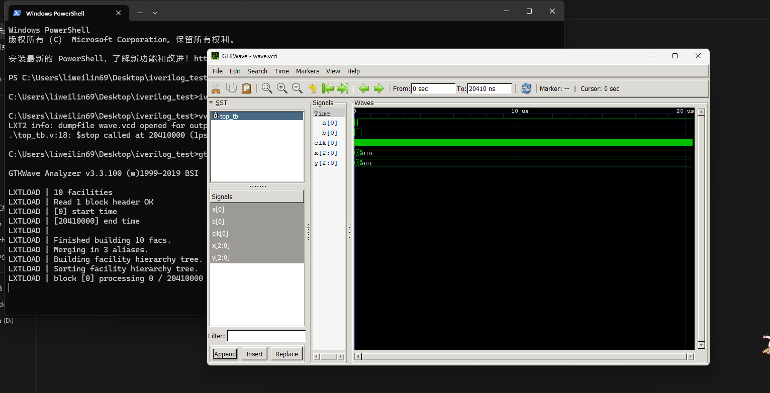 iverilog+gtkwave搭建轻量级verilog仿真环境