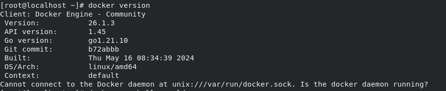 安装docker问题：Cannot connect to the Docker daemon at unix:///var/run ...