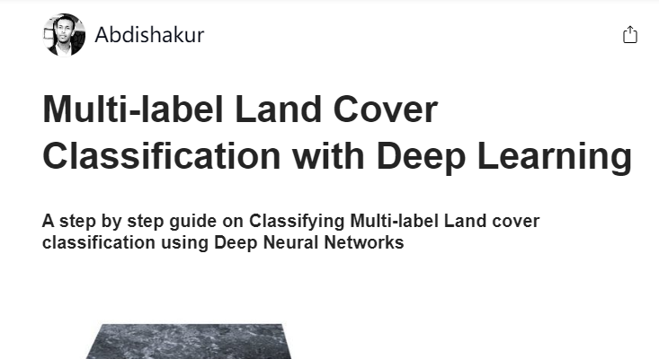 ңͼʼ֮Multi-label Land Cover Classification with Deep Learning
