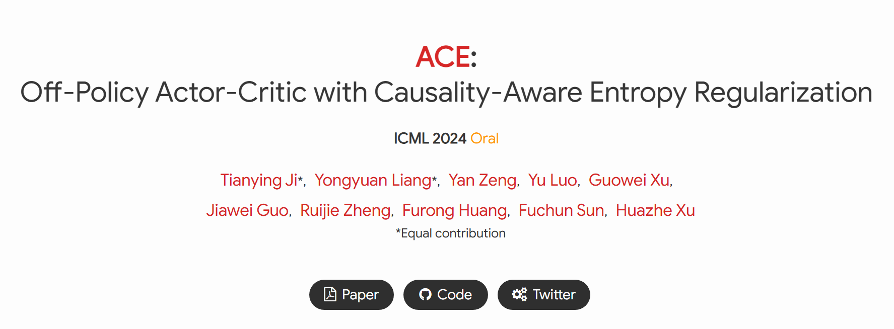 強化學習筆記之【ACE:Off-PolicyActor-CriticwithCausality-AwareEntropyRegularization】