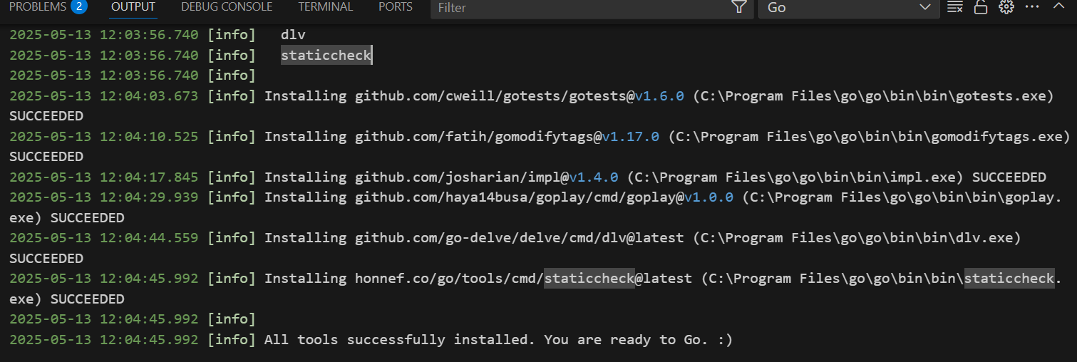  go vscode gopls installing golang x tools gopls latest