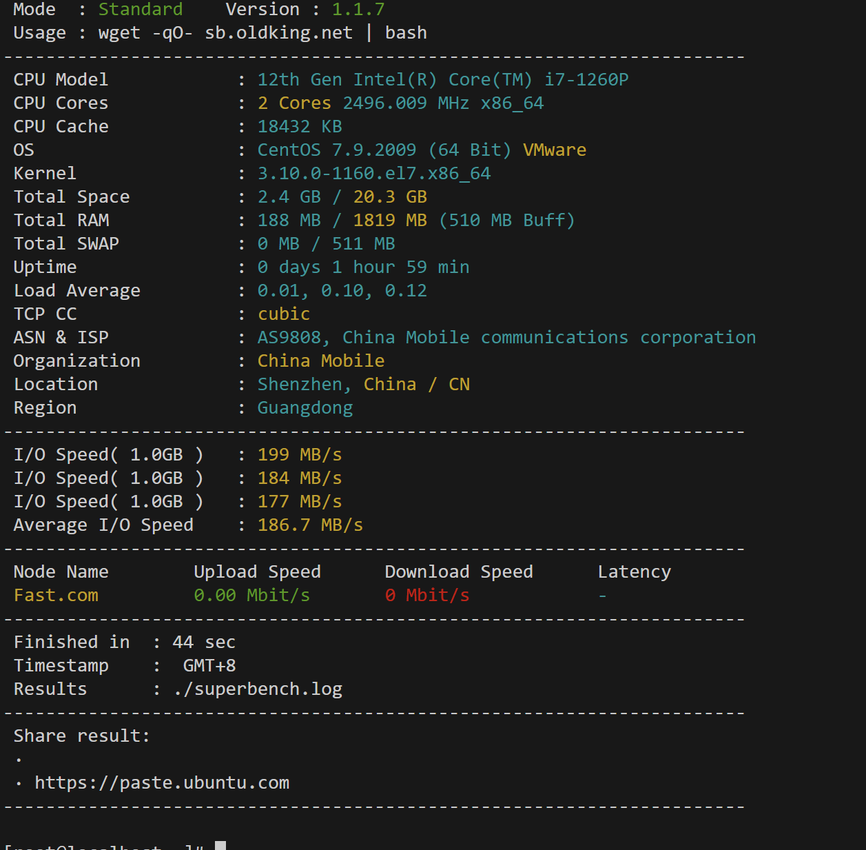 检测Linux服务器CPU、内存、负载、IO读写、机房带宽和服务器类型的脚本