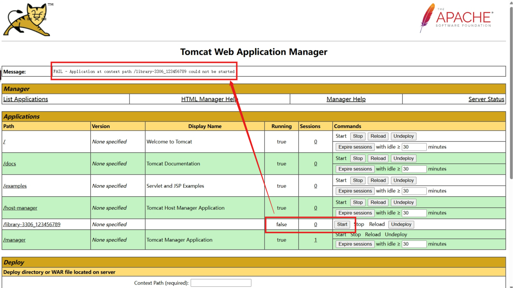 Tomcat 8 报错：FAIL - Application at context path /xxxx could not be started