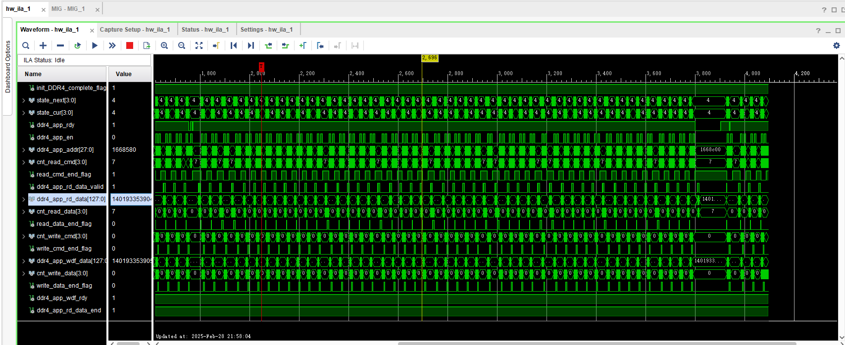 天嵌通途xczu15eg学习笔记——PL端DDR4的MIG IP核配置及测试过程