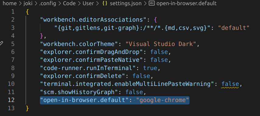 VScode使用插件open-in-browser在默认浏览器中打开html文件