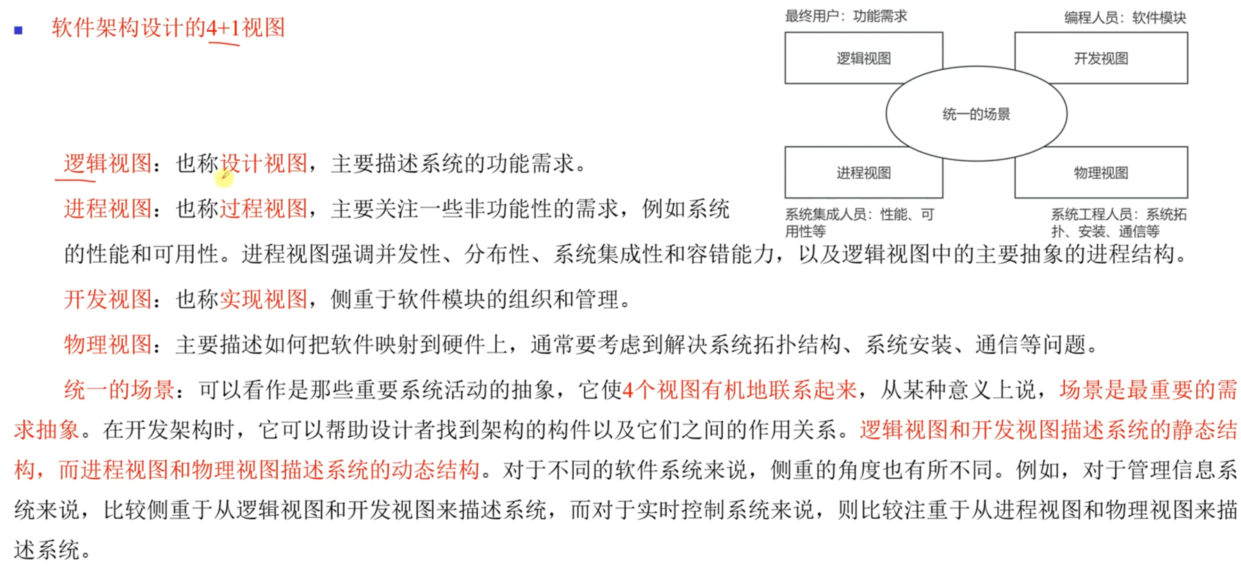 软件架构设计的4+1视图