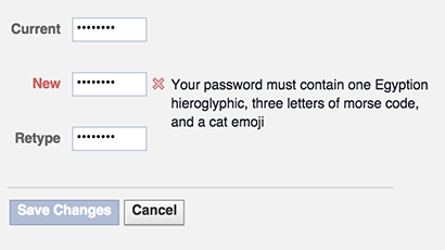 Password complexity rules
