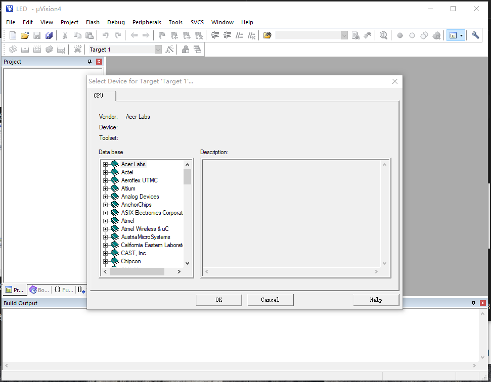 图2-10 单片机型号选择