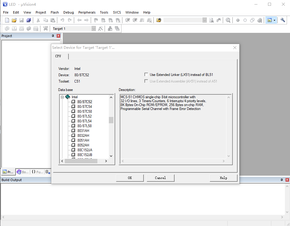 图2-10 单片机型号选择二
