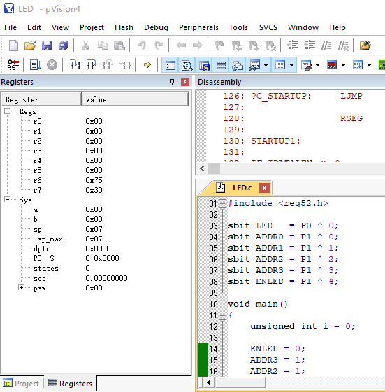 图 复位后的单片机的运行时间