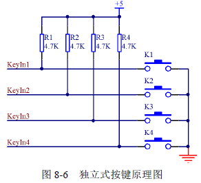 独立式按键原理图