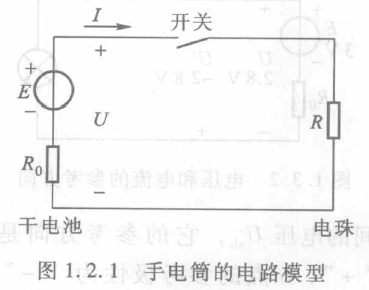 圖1.2.1 手電筒的電路模型