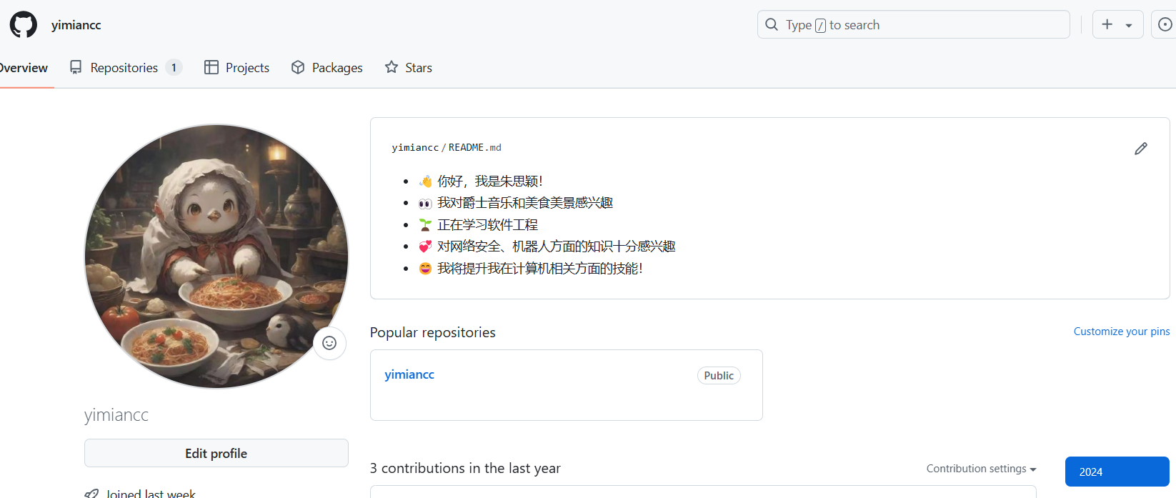 Github profile