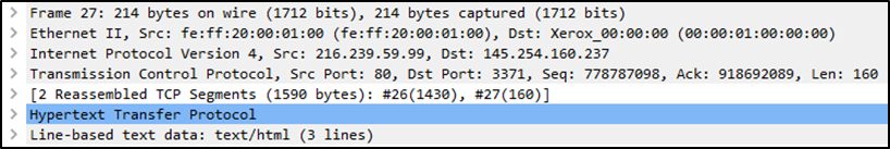 Wireshark - packet details