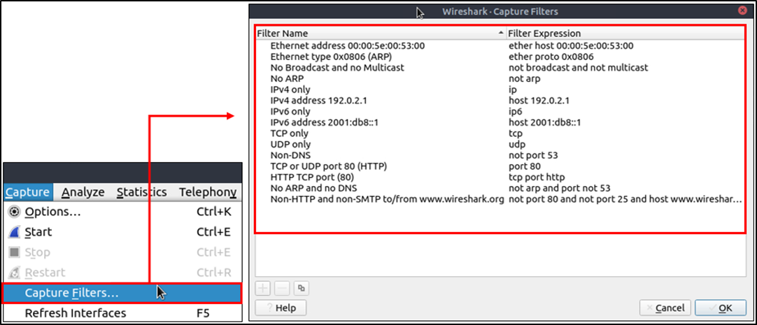 Wireshark - capture filters