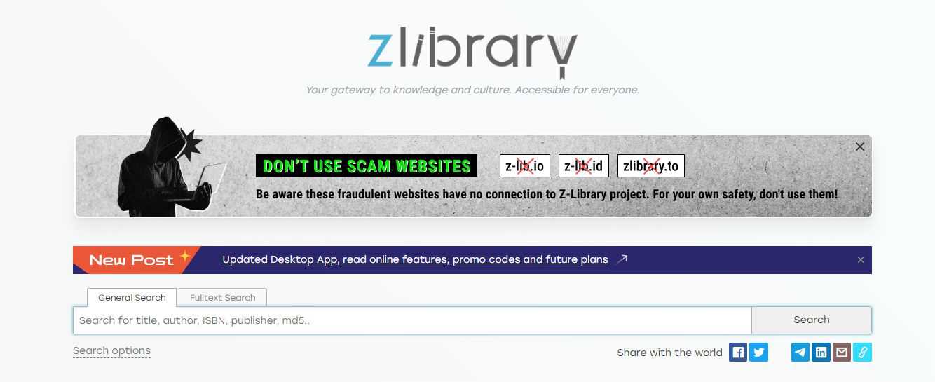 Z-Library镜像网站入口，网页版正式回归了