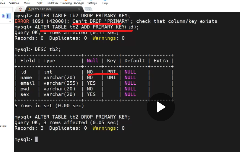 SQL--约束，范式