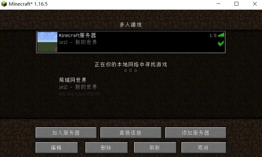 服务器已正常显示