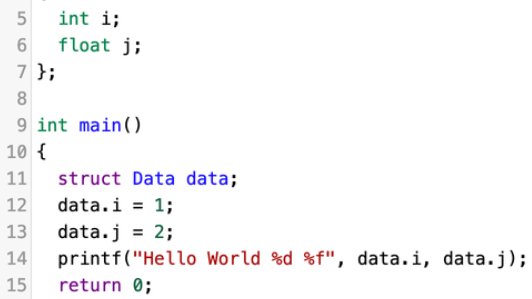 C语言学习笔记 - 结构体基础使用示例